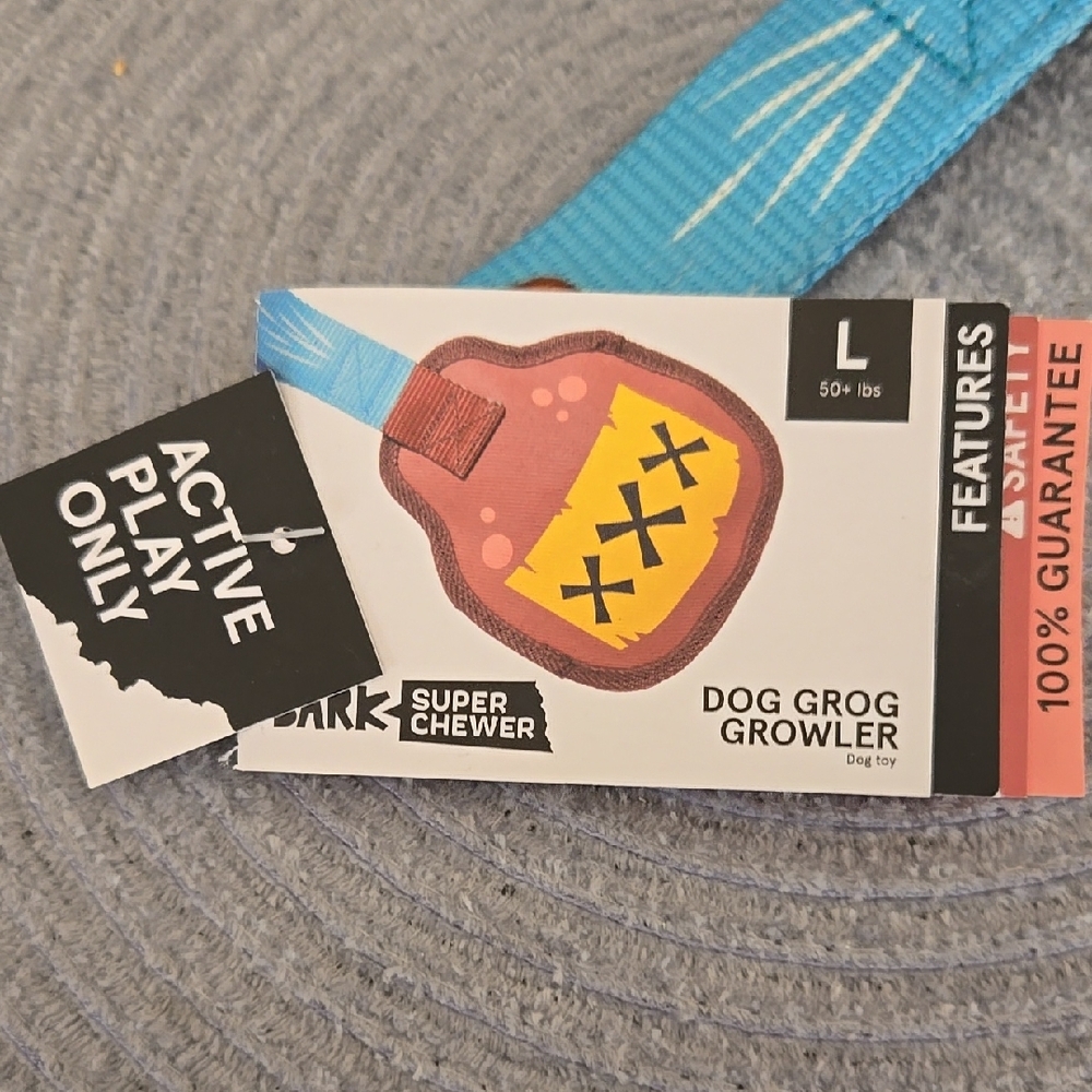 NWT Bark Super Chewer "Dog Grog" Growler for Dogs 50+lbs - Picture 3 of 5